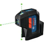 Bosch GPL100-30G 125ft Green 3-Point Self-Leveling Laser with VisiMax Technology and Integrated 360° MultiPurpose Mount