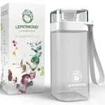 LEMONKIND BPA Free Tritan Eco-friendly Shaker Bottle, Clear/White - 400ml