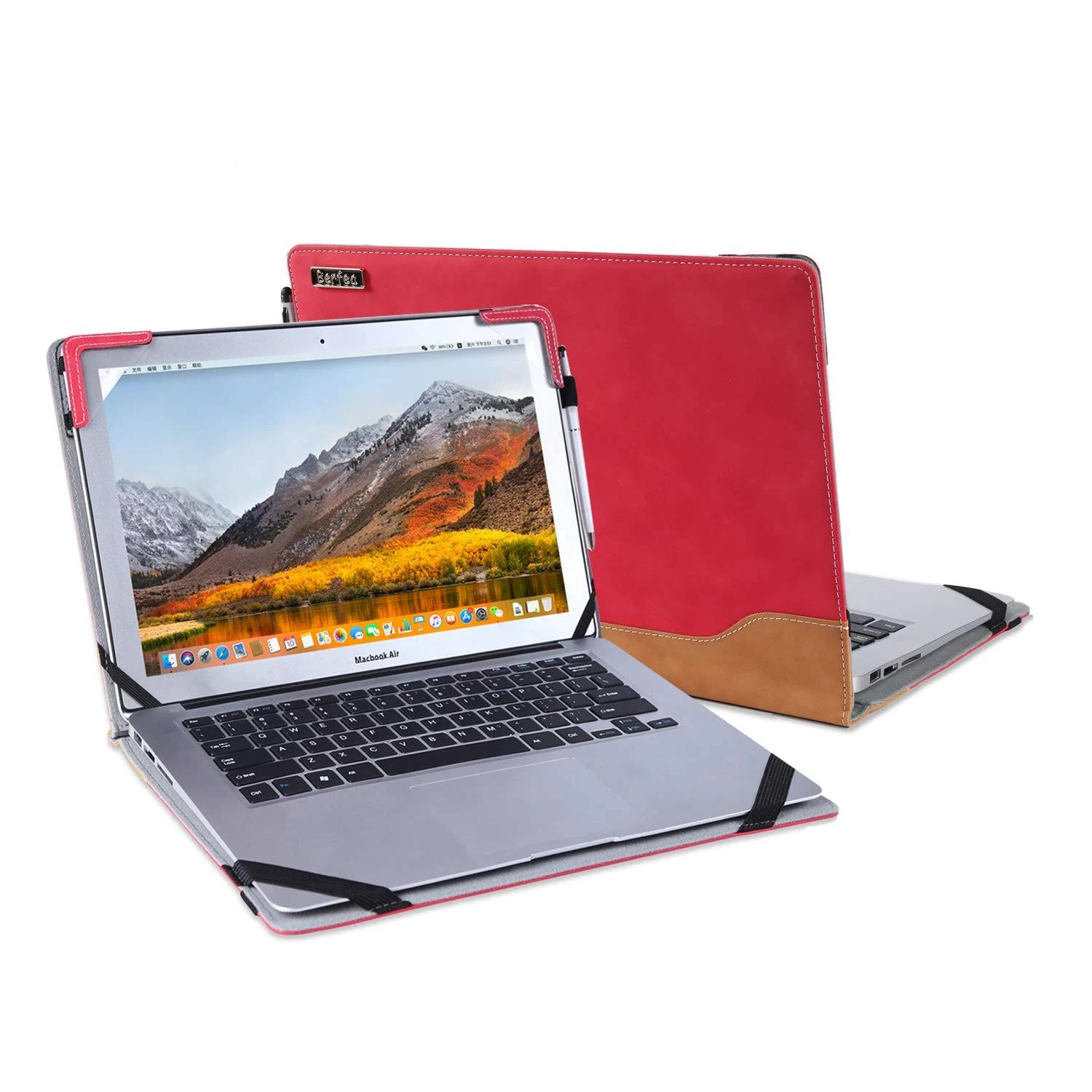 Protective Case Cover Carrying Sleeve Stand Hard Shell Compatible with Dell Latitude 13 5340 5330 5320 5310 5300,Latitude 7390 7340,Latitude 3330 13.3 inch Laptop Notebook PC，Red