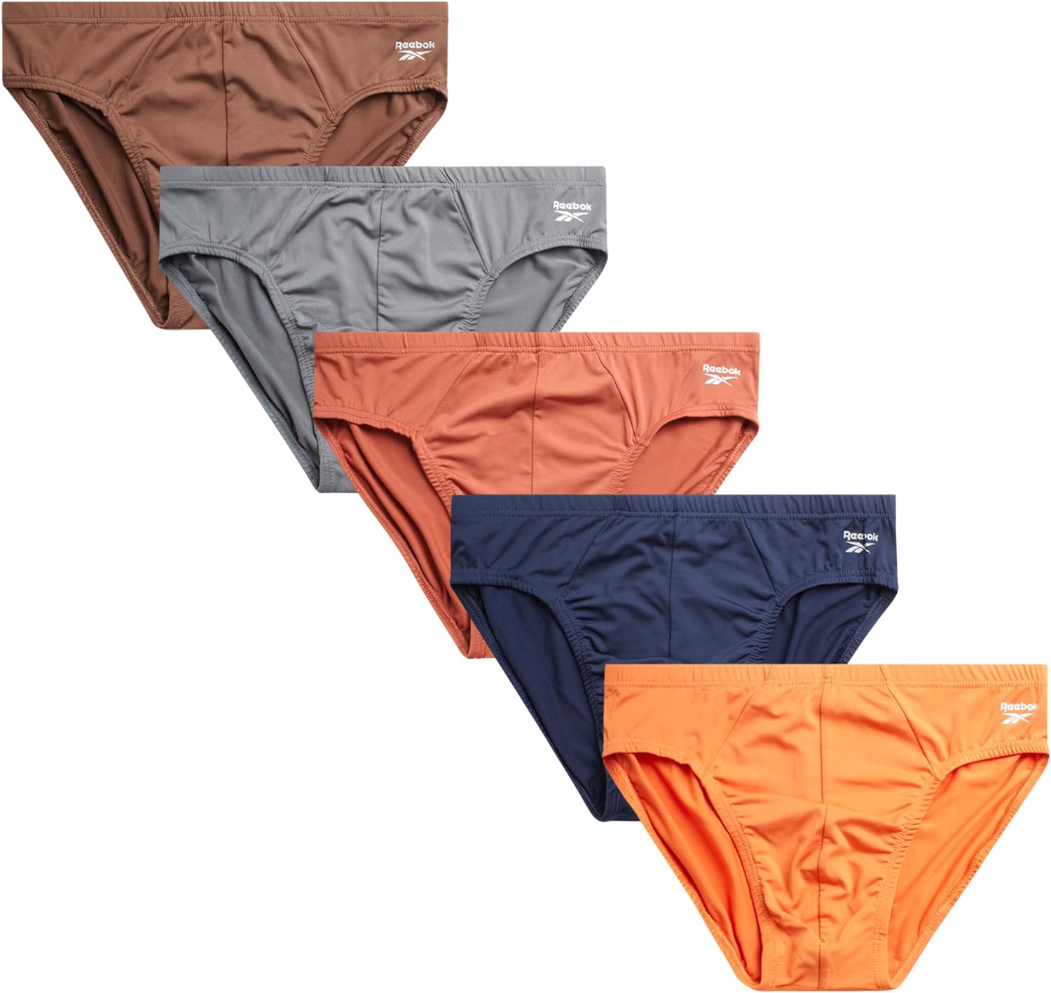 Reebok Men’s Tech Comfort Performance Low Rise Briefs Underwear, 6-Pack