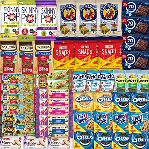 Low Calorie Snacks Variety Pack with 100 Calorie Snacks (50 Count)