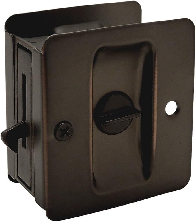 Oil Rubbed Bronze Privacy Pocket Door Lock