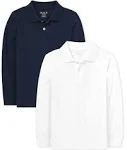 The Children's Place Boys' Multipack Long Sleeve Soft Jersey Knit Polos