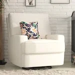 Sillón Recliner 4 en 1 con Giratorio y Mecedora en Lino Blanco cómodo y versátil