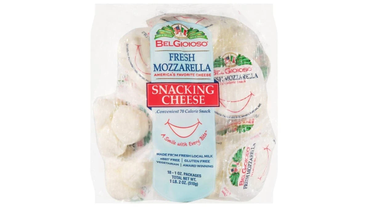 Belgioioso Snacking Cheese, Fresh Mozzarella - 6 pack, 1 oz packages