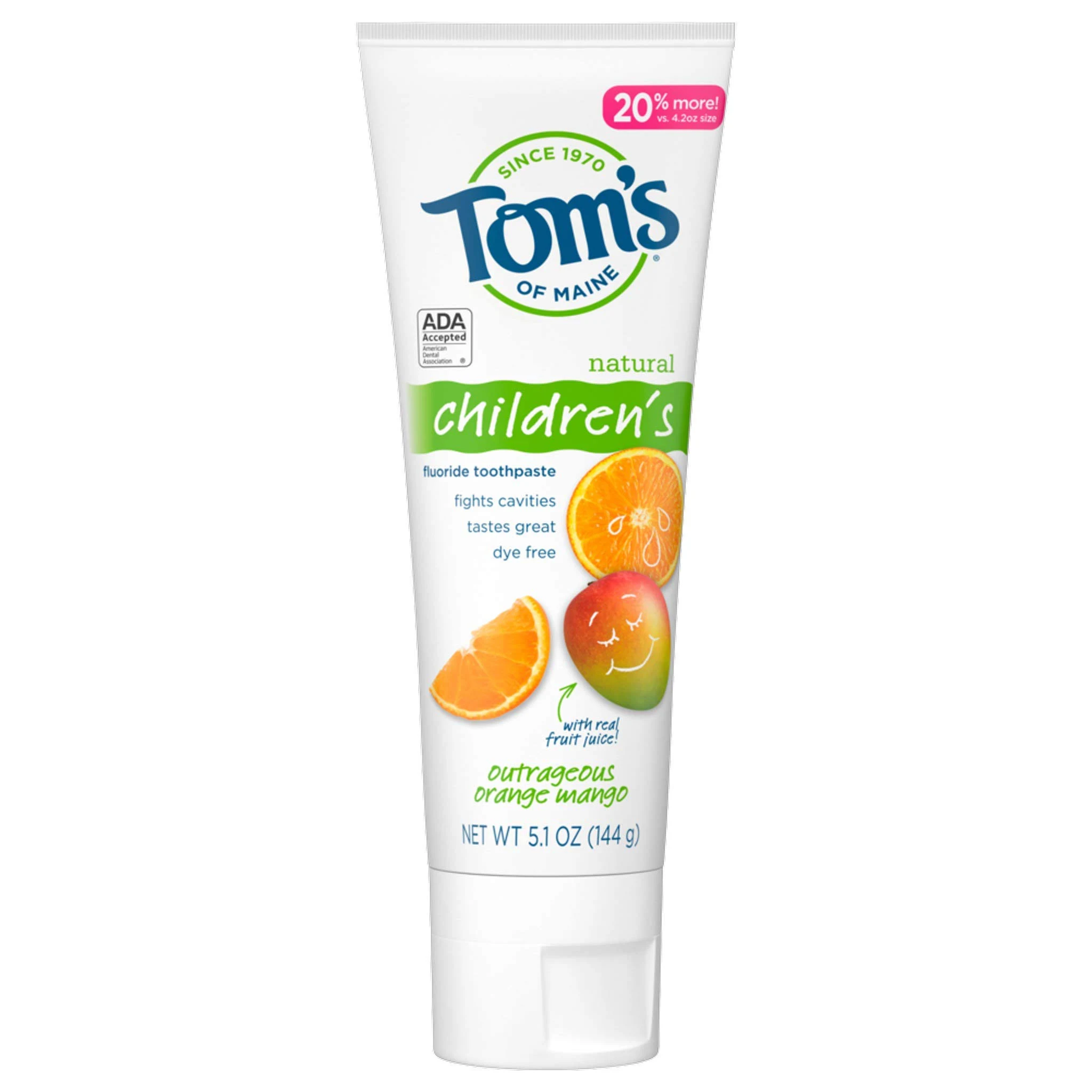 Tom's of Maine Outrageous Orange-Mango Anticavity Toothpaste - 3pk/5.1oz