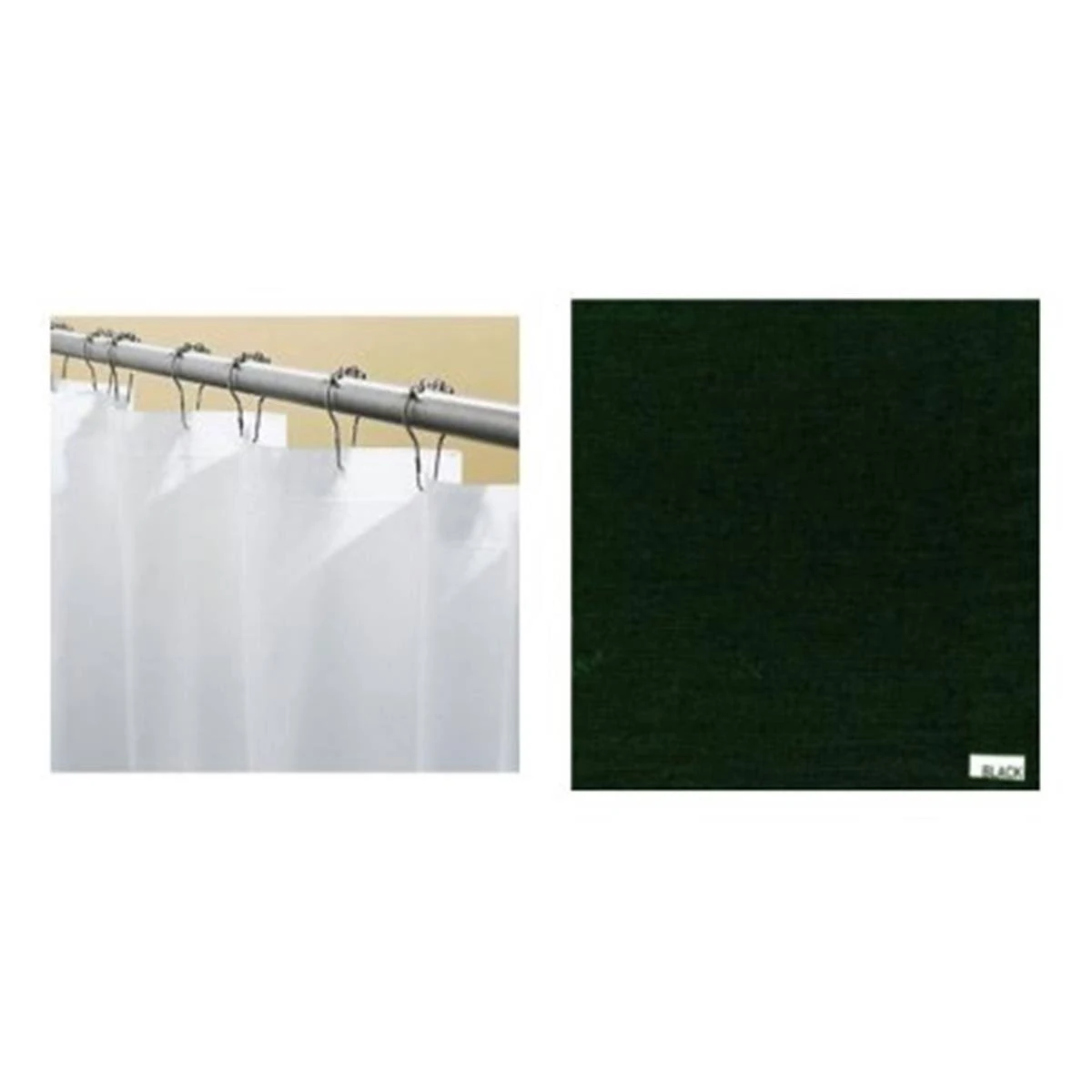 Carnation Home Fashions 5 Gauge Vinyl Liner Extra Long 84 x 72 in Black