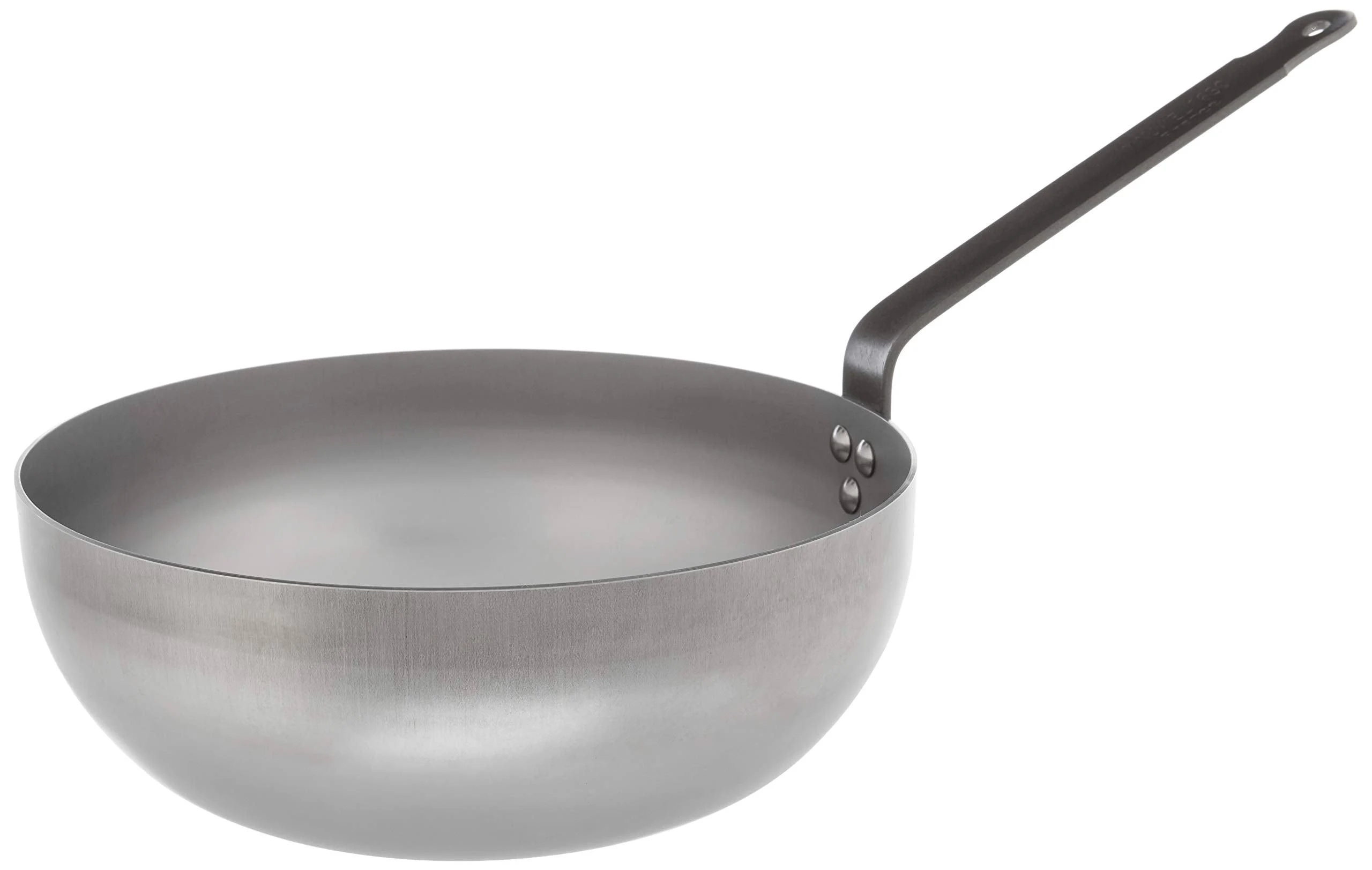 "Mauviel M'Steel Carbon Steel Curved Splayed Saute Pan, 11-Inches"