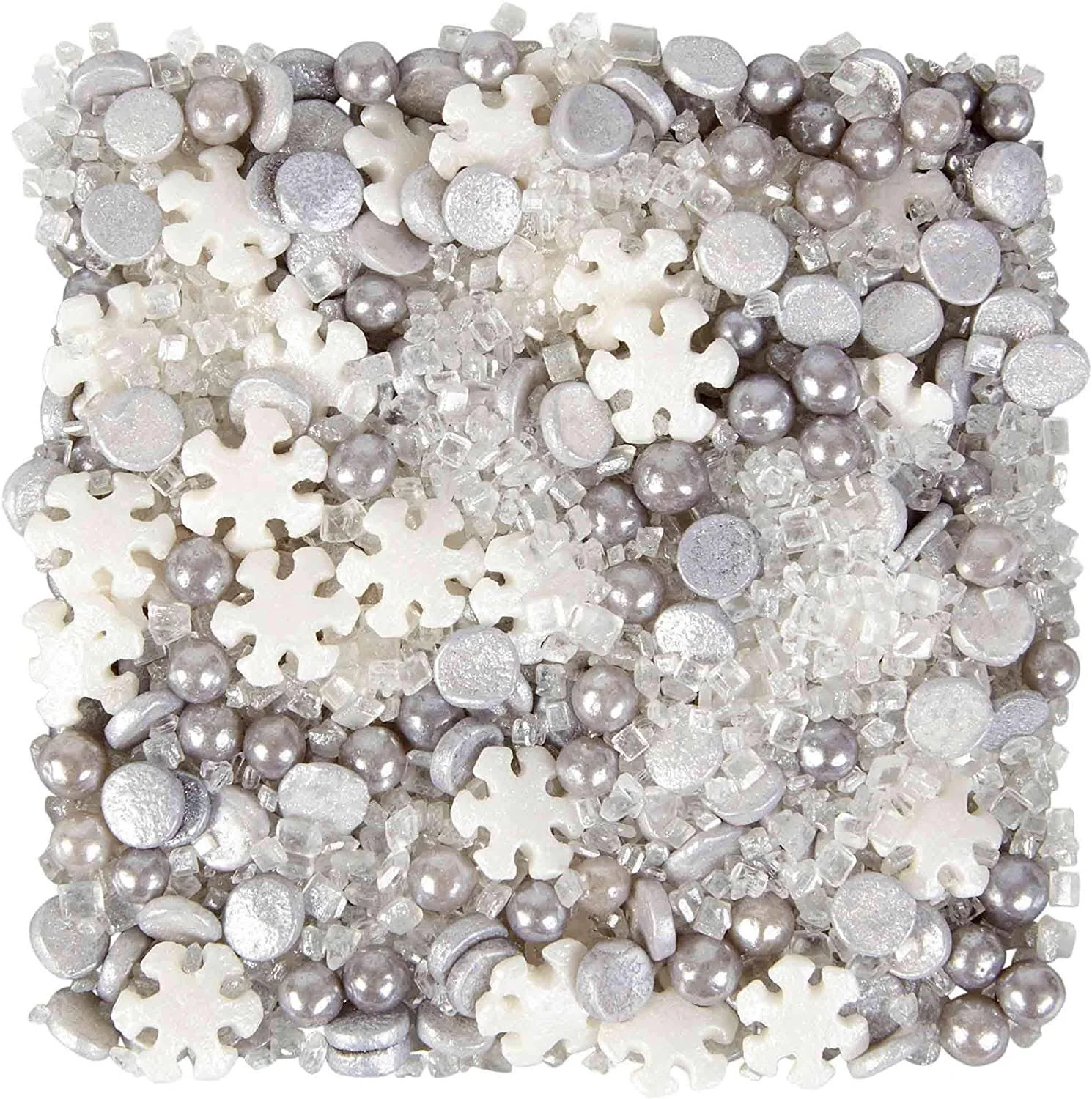 Wilton Christmas Metallic Snowflake Medley Sprinkles Mix