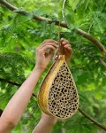 SunVara Wild Pollinator Mason Bee Habitat Garden Bee House Hanging Bee House