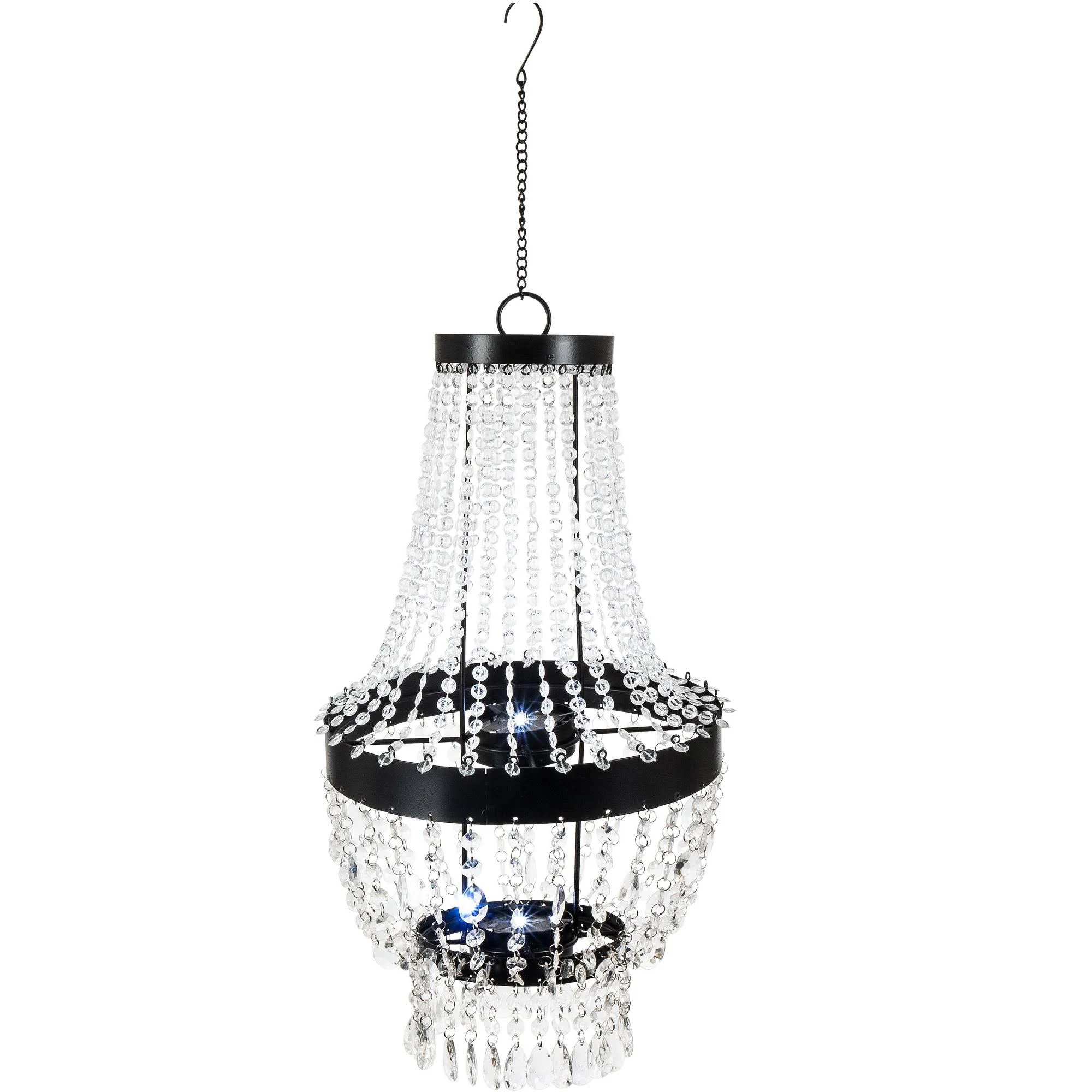 19.7-Inch Tall Hanging Metal and Acrylic Solar Garden Meadow® Chandelier