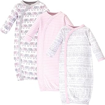 Touched by Nature Baby Girls' Organic Cotton Kimono Gowns