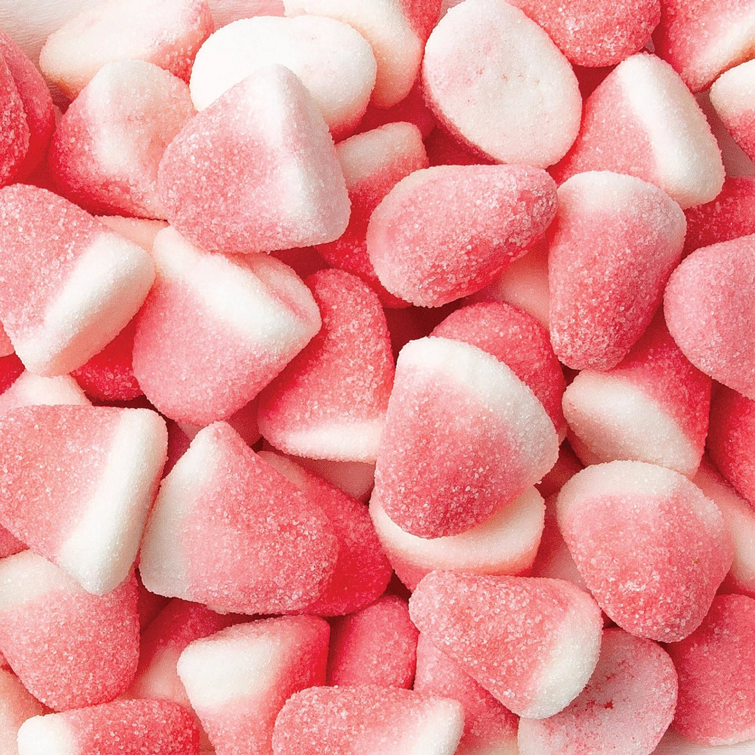 Strawberry Drops Puffy Gummies, It's a Girl Pink Baby Shower Candy (1 Pound Bag)