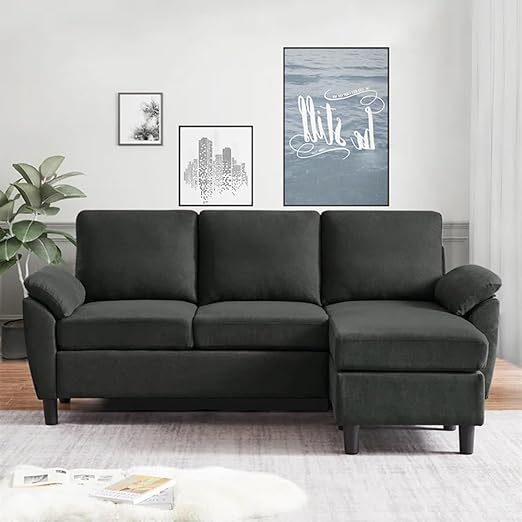 Jarenie 79" Convertible Sectional Sofa, Modern L Shaped 3-Seater Couches with ...