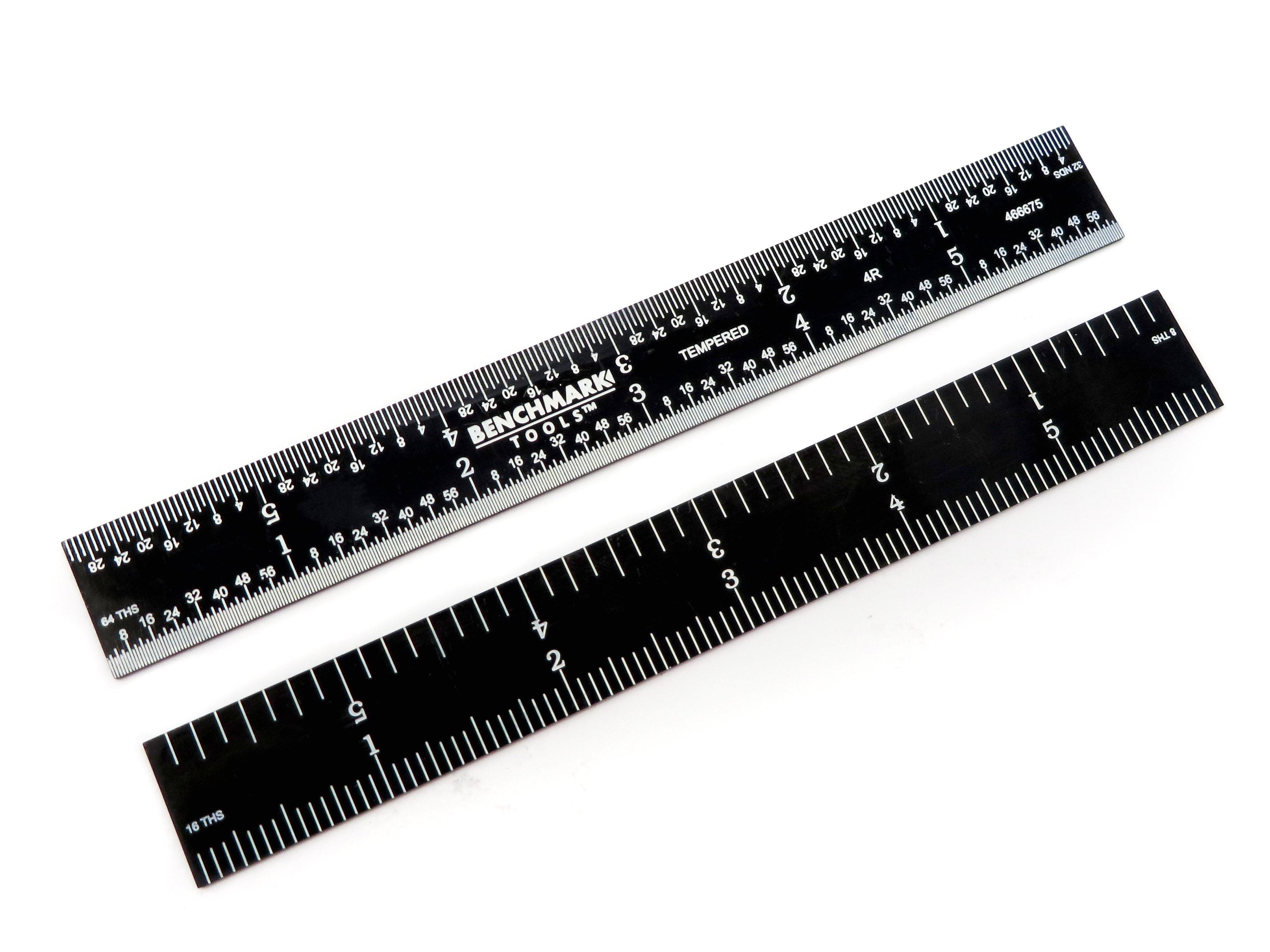 Benchmark Tools Rigid 4R Machinist Rulers Black Chrome