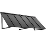 8.7 ft. Houstonian Metal Standing Seam Fixed Awning (104 in. W x 24 in. H x 36 in. D) Black