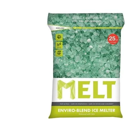 MELT 25 lb. Resealable Bag Premium Enviro-Blend Ice Melter w/ CMA - MELT25EB