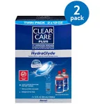 Clear Care Plus Contact Lens Cleaning Liquid Solution with HydraGlyde Twin Pack