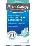 ScarAway Clear Silicone Scar Sheets (6 ct)