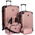 Travelers Club Midtown Hardside 4-Piece Luggage Travel Set