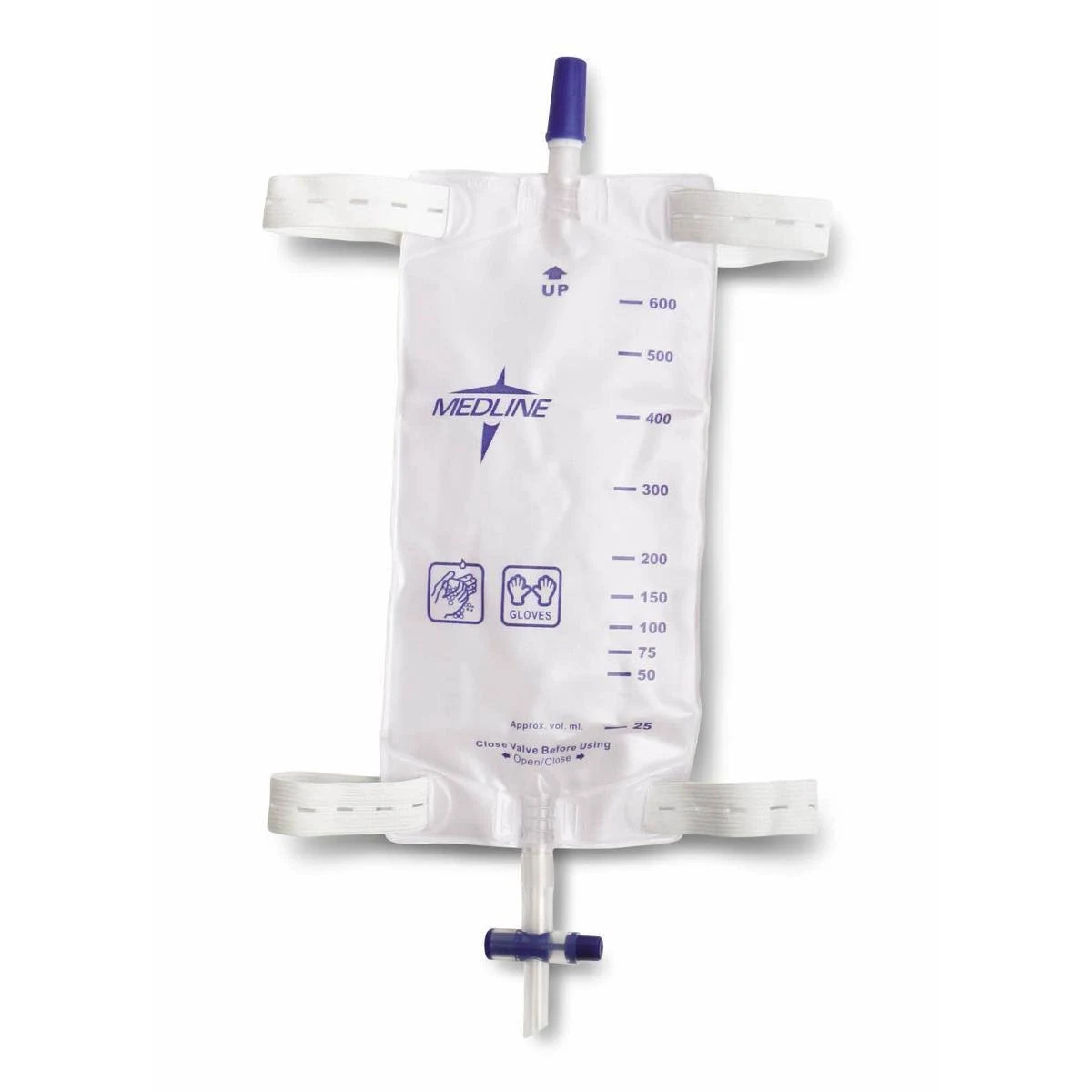 Medline Leg Bags with Slide-Tap Drainage Port, 48 Each per Case 