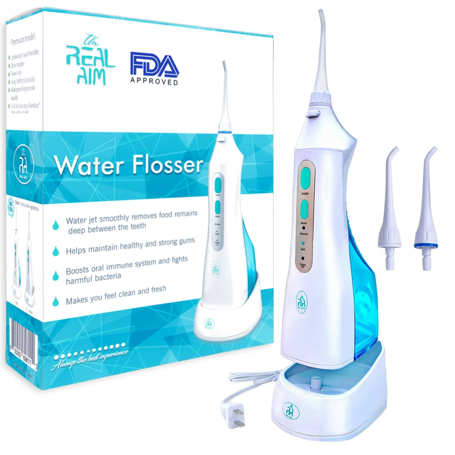 Cordless Water Flosser Portable Water Pick Teeth Cleaner Dental Oral Irrigator ...