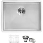 23&#034; X 18&#034; X 12&#034; Deep Laundry Utility Sink Undermount 16 Gauge Stainless Steel - 