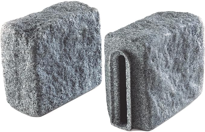 Beuta Greystone Start Block – Landscape Edging for Lawn & Garden, Easy No Dig Installation and Connects to Other Beuta Blocks, Heavy Duty Composite Resin Flex Wall Stone - 1 pc.