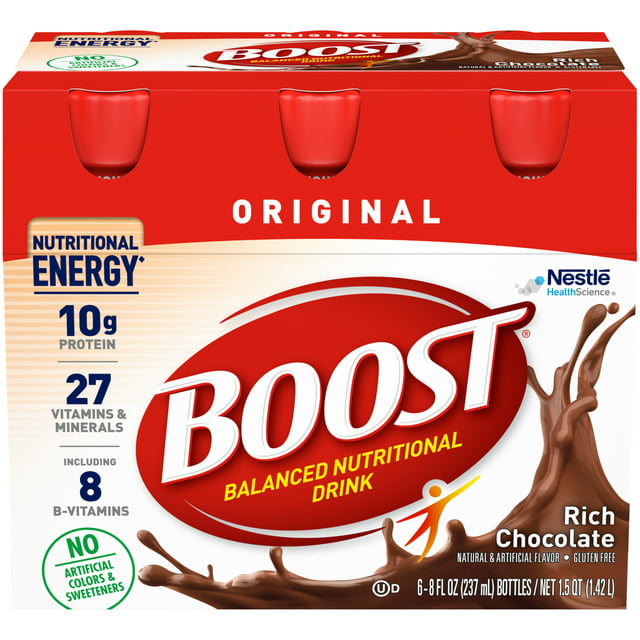 Boost Original Ready to Drink Nutritional Drink, Rich Chocolate, 24 Count (4 - 6 Packs)