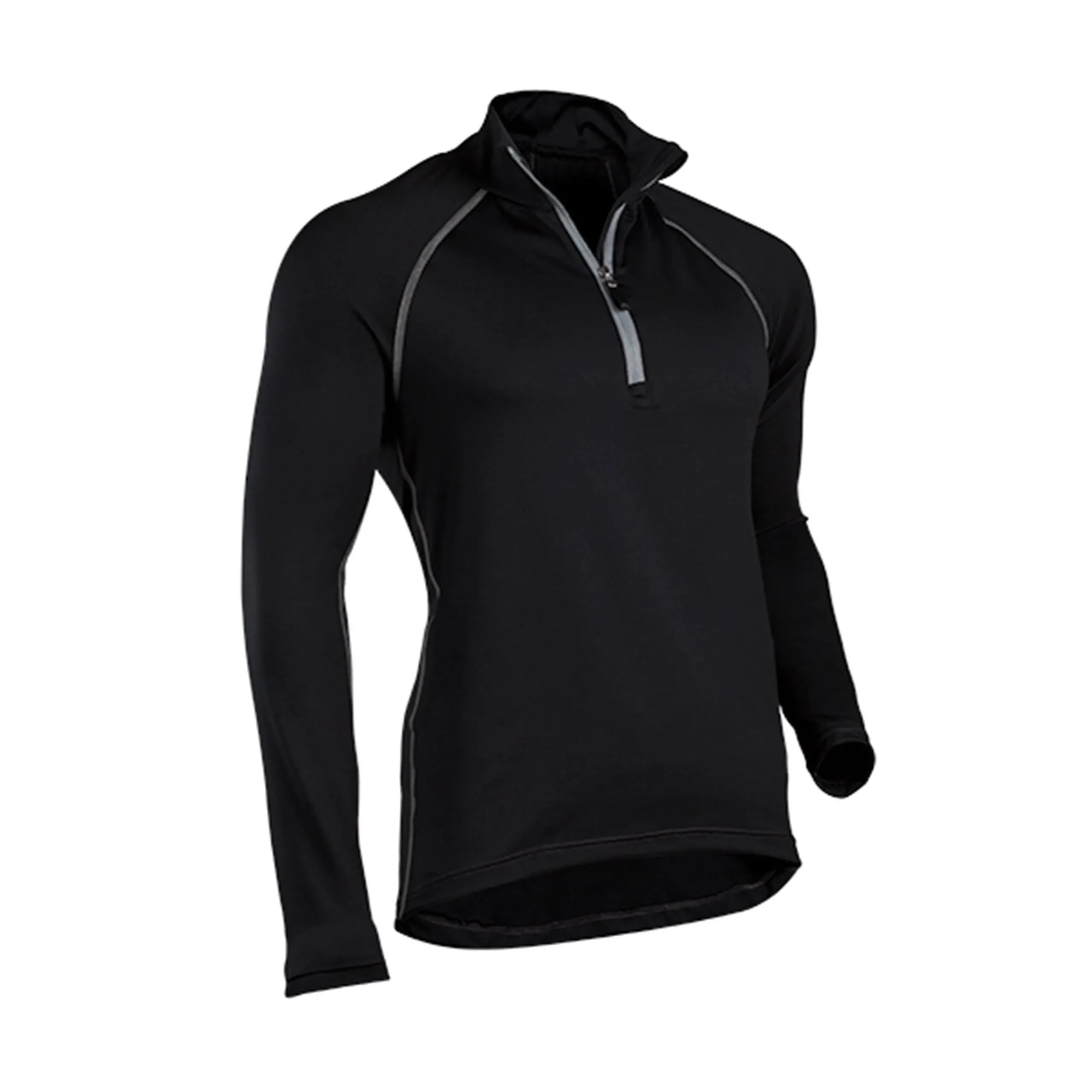 Coldpruf Men's Quest Performance Mock Zip Black SM