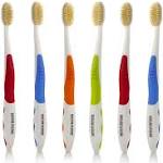 MOUTHWATCHERS Dr Plotkas Extra Soft Flossing Toothbrush Manual Soft Toothbrush for Adults, Ultra Clean Toothbrush, Good for Sensitive Teeth and Gums, Multicolor - 6 Pack