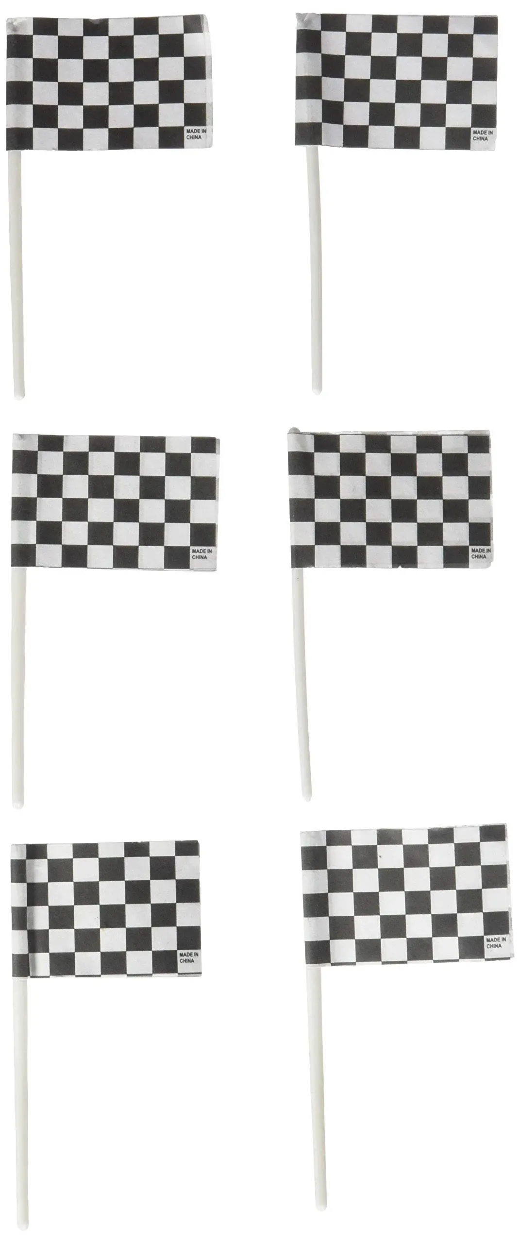 Racing Checkered Flags Cupcake Picks