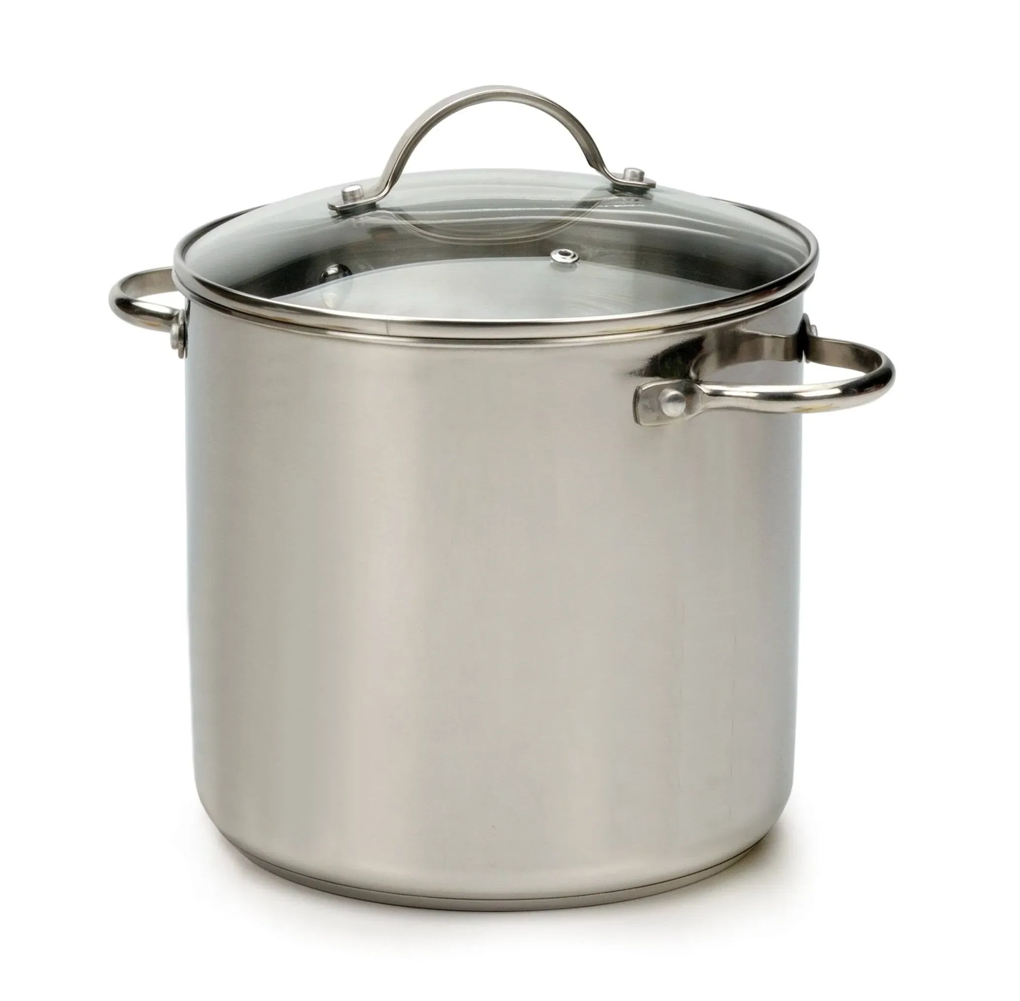 Endurance 12 qt. Stainless Steel Stock Pot with Glass Lid