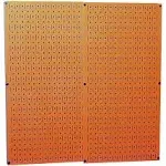 Peg Board Organizer Orange Wall Mount Two 32in X 16in Metal Pegboard Panels