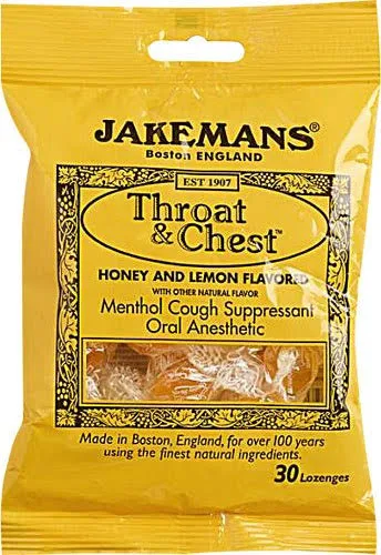 Jakeman's Confectioners - Jakeman's Honey Throat & Chest Lozenges, 30 lozenges