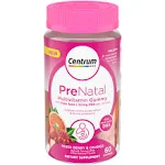 Centrum Prenatal Multivitamin Gummies with DHA and Folic Acid, Mixed Berry and Orange Flavors - 60 Count, 30 Day Supply