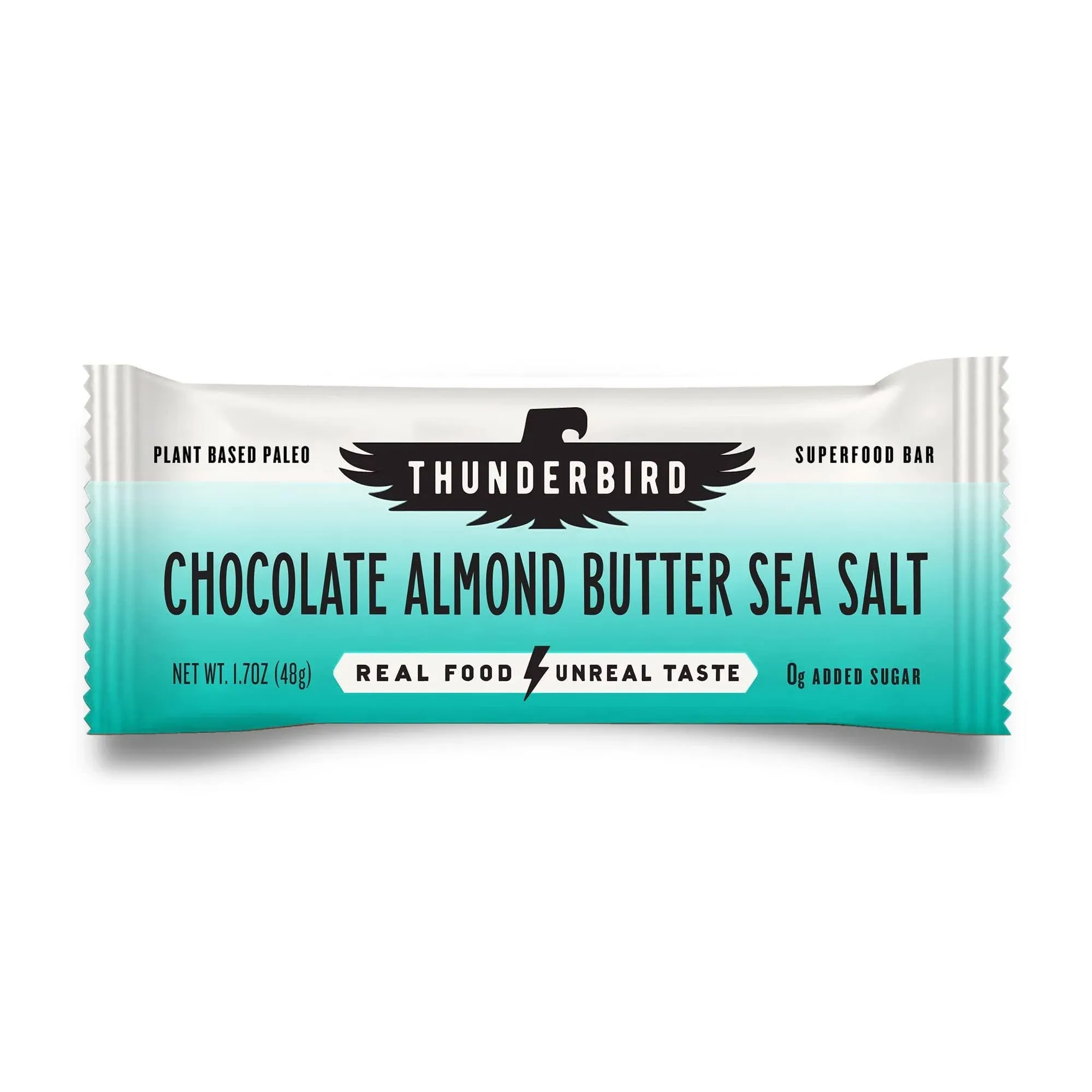 Thunderbird Energetica Energy Bars, Bar Chocolate Almond Butter Sea Salt, 1.7 Ounce, Fruit & Nut Nutrition Bars - No Added Sugar, Grain and Gluten