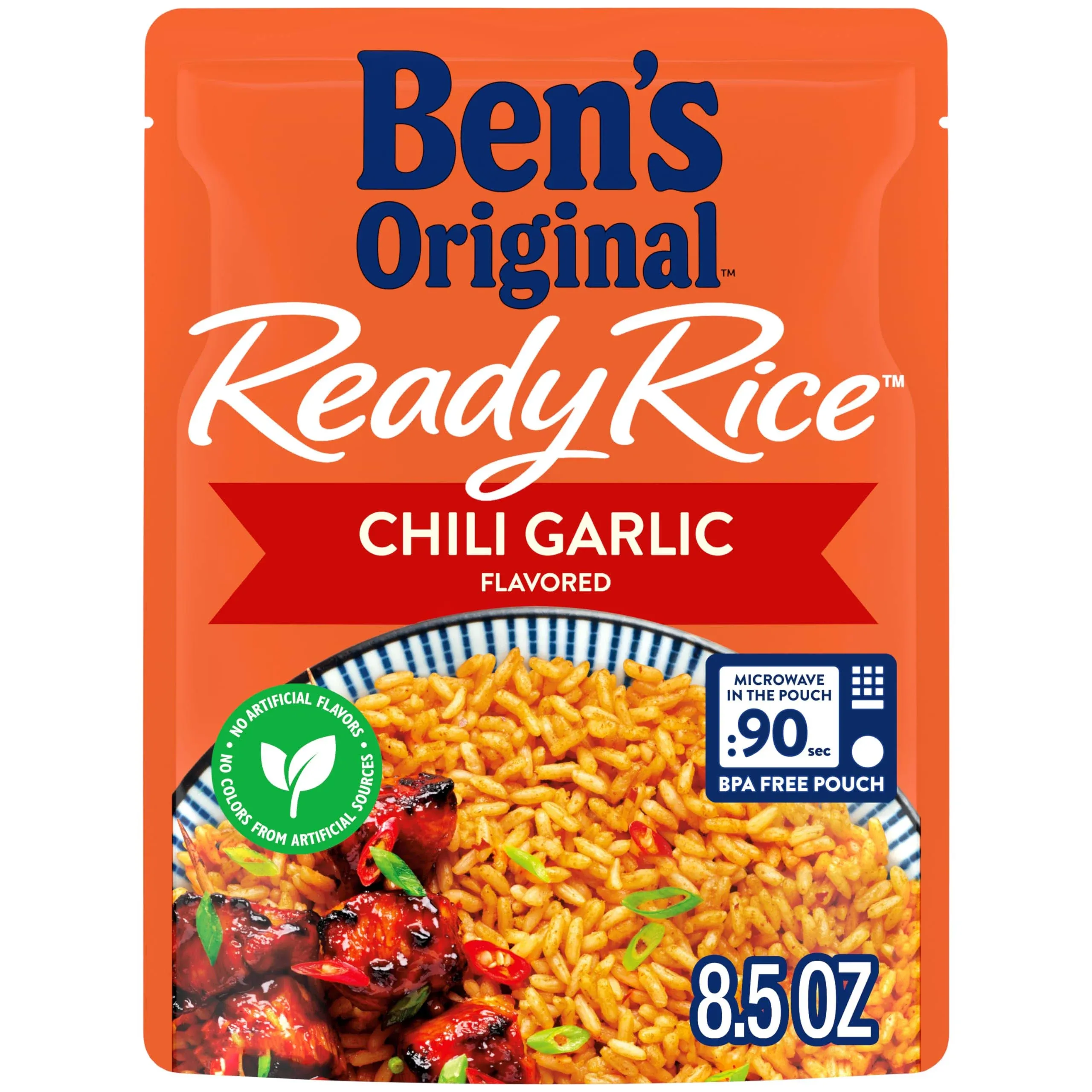 BEN&#039;S ORIGINAL Ready Rice Chili Garlic Flavored Rice Easy Dinner Side 8.5 OZ ...