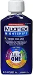 Mucinex Cold & Flu, Nightshift, for Ages 12+ - 6 fl oz