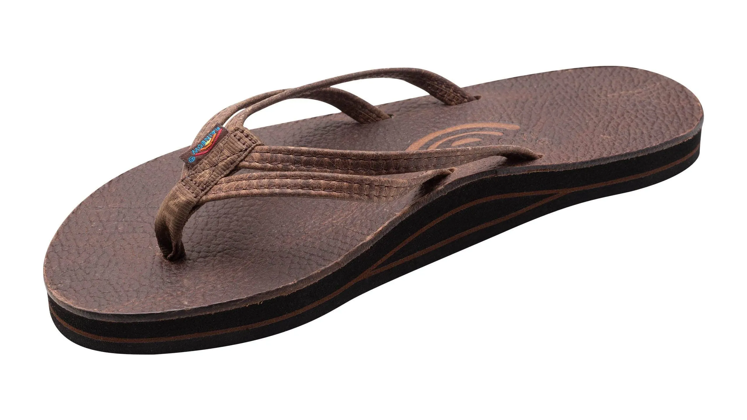 Rainbow Sandals Ladies The Sand Piper Luxury Leather - Single Layer Arch w/Double Narrow 1/3" Strap