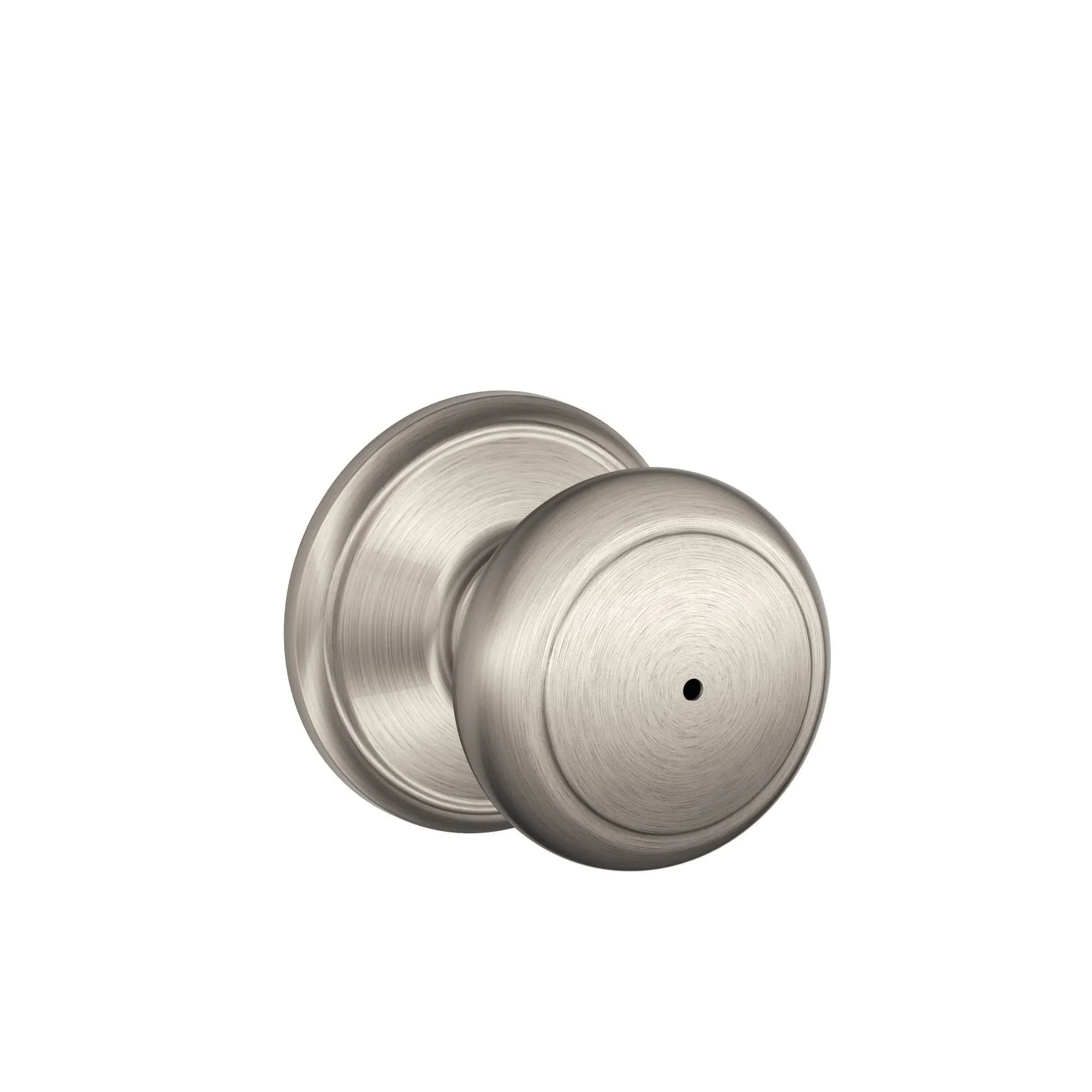 Schlage F40-AND Andover Privacy Door Knob Set - Satin Nickel