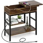 Hadulcet Side Table with USB Ports and Outlets