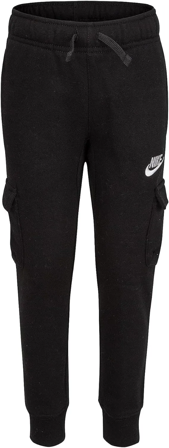 Nike Boys Club Fleece Cargo Pants - Gray/Gray Size 7