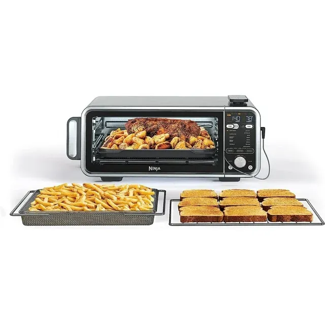 Ninja Foodi 15-in-1 Smart Dual Heat Air Fry Flip Oven w/ Probe - Black