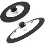 Set of 2 Vented Tempered Glass Universal Lid for Pot Pan Skillet with Heat Resis