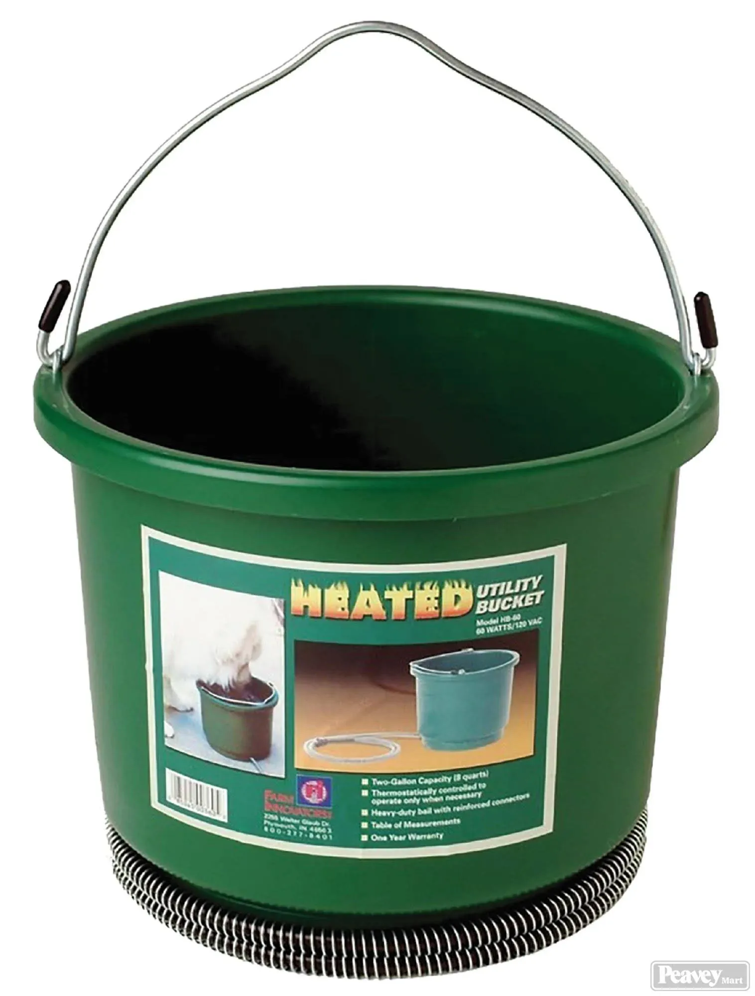 Farm Innovators Heated Plastic Bucket - 2 Gal