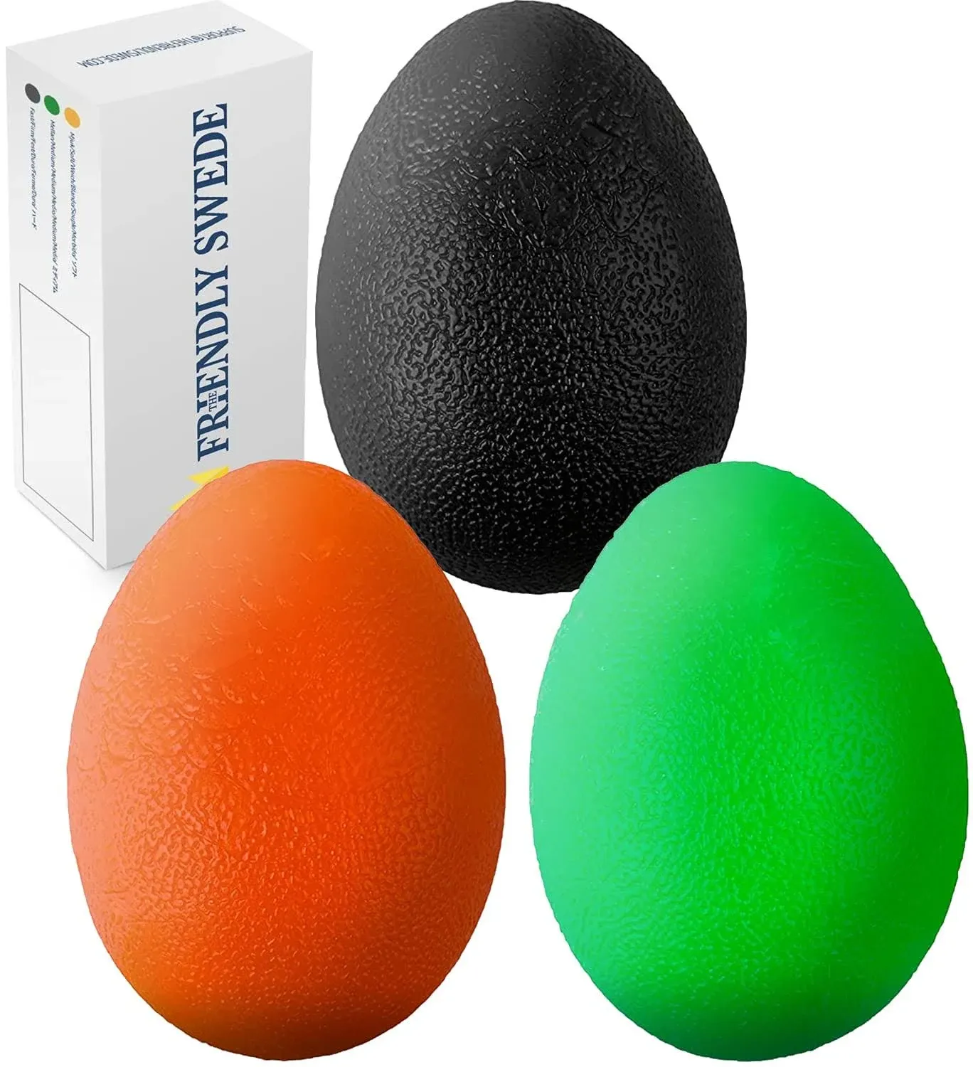 The Friendly Swede Stress Balls for Adults and Kids, Hand Squeezer Grip Strength ...