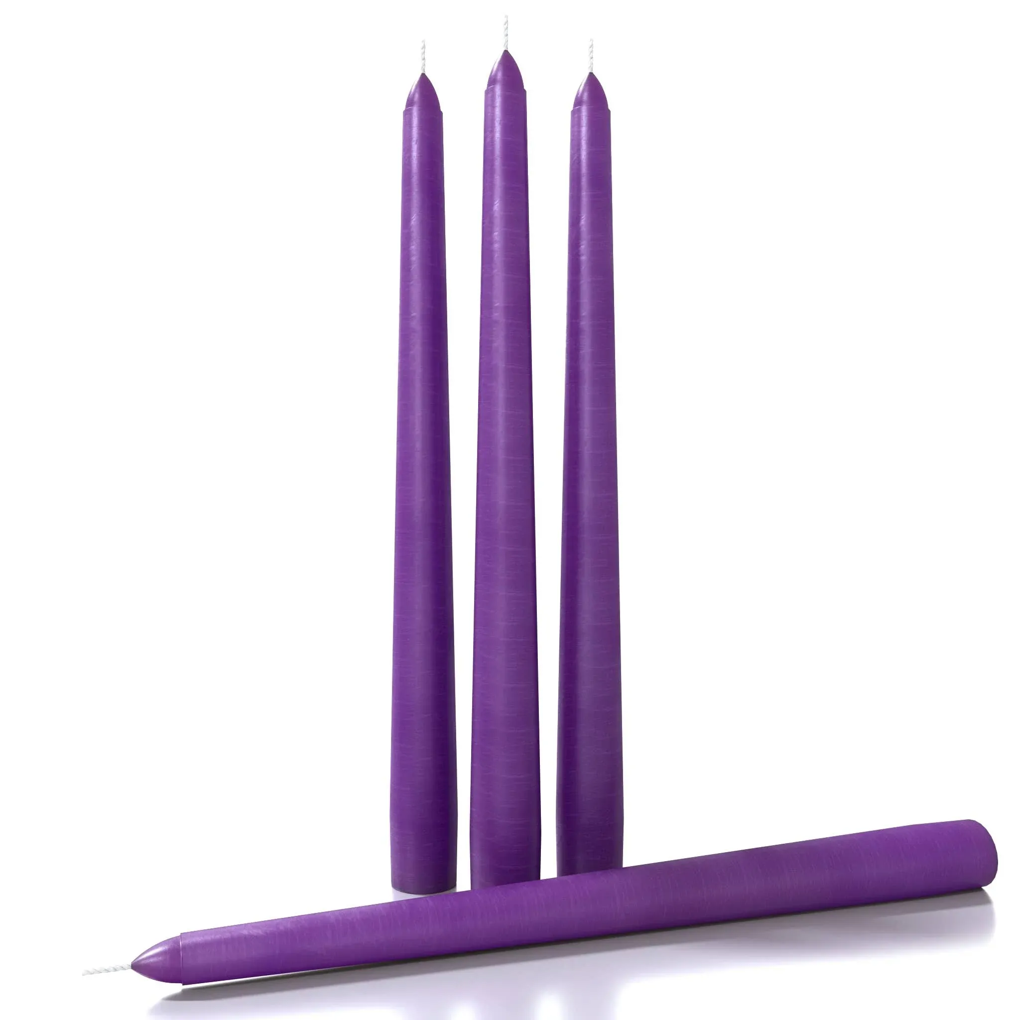 CANDWAX 14 inch Taper Candles Set of 4 - Tall Candles for Home, Ideal as Dinner Candles Unscented - Smokeless and Dripless Taper Candles - Dark Blue Candlesticks