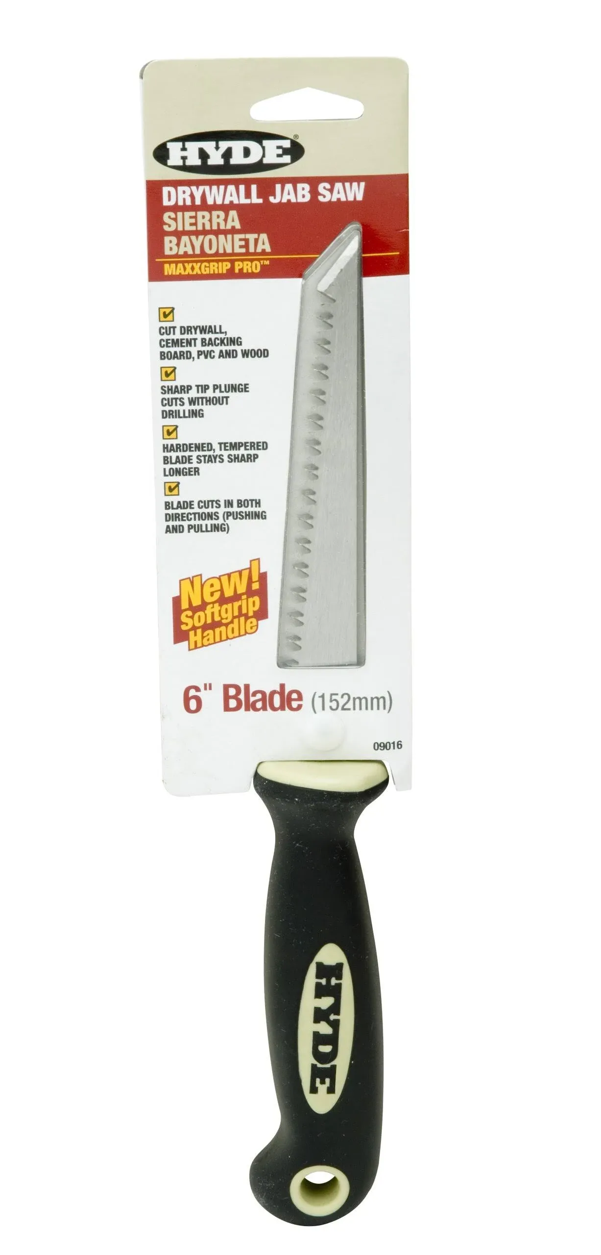 Hyde 09016 6" MaxxGrip Pro Jab Saw