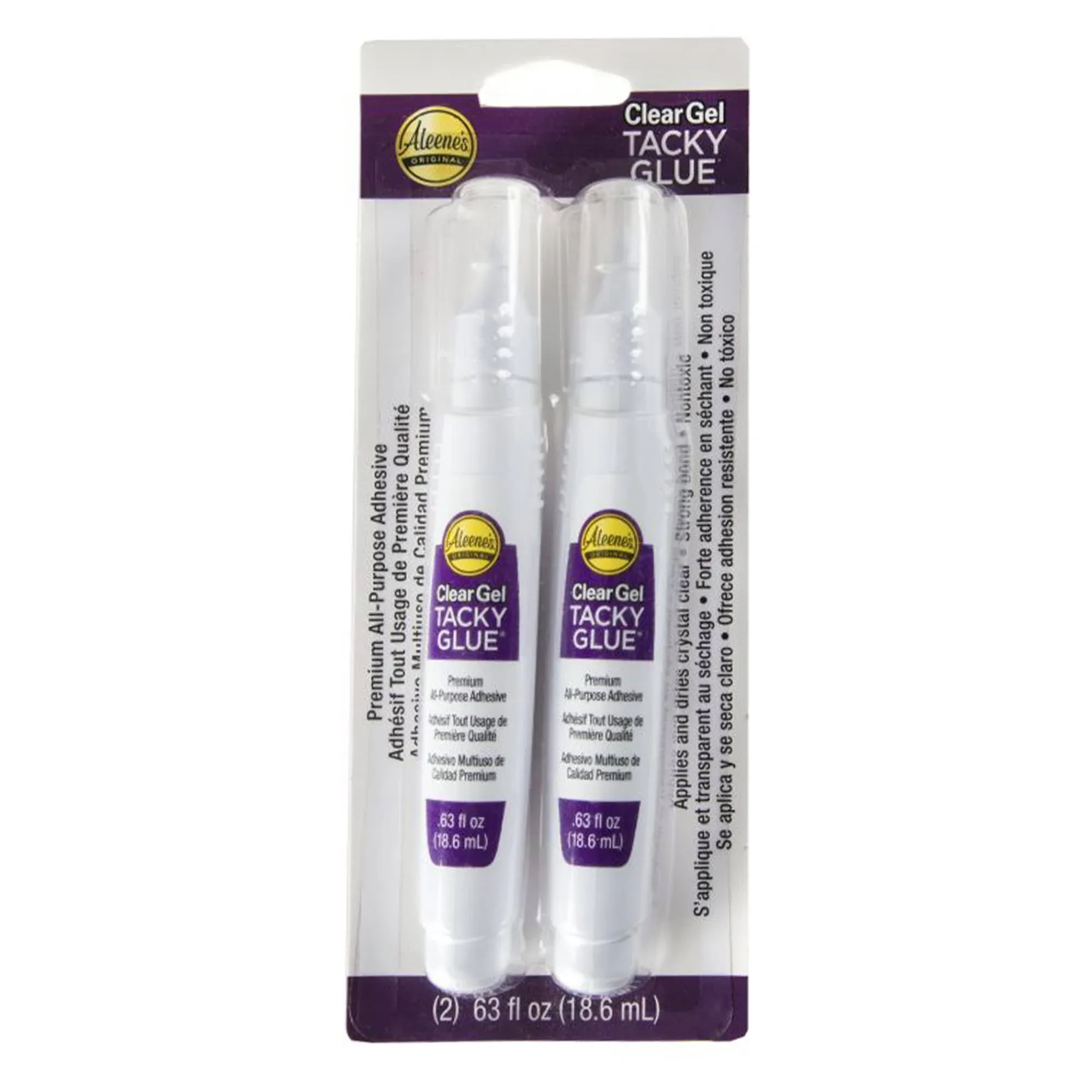 I Love To Create 29618 Aleene&#039;s Clear Gel Tacky Glue Pens 2/Pkg-.63oz (3Pk)